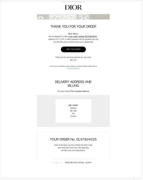 dior email|dior email receipt.